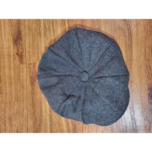Beechfield Mens Classic Herringbone Newsboy Cap L/XL - Picture 1 of 4